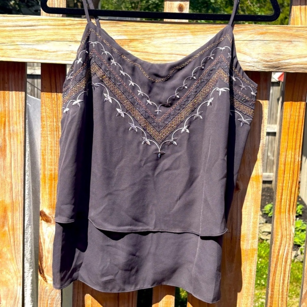 Chic gray camisole.